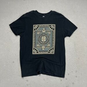 Element Mens Graphic T-Shirt‎ Black Regular Fit Cotton Tribal Tree Logo Size M